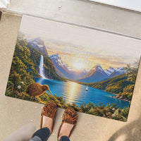 New Zealand Flag Rubber Doormat Scenic Nature LT05 - Polynesian Pride