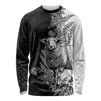 New Zealand Aotearoa Hipi Long Sleeve Shirt Maori Pattern LT05 Unisex Black - Polynesian Pride