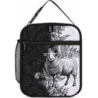 New Zealand Aotearoa Hipi Lunch Bag Maori Pattern LT05 10.2 × 8.3 × 4.3 inch Black - Polynesian Pride