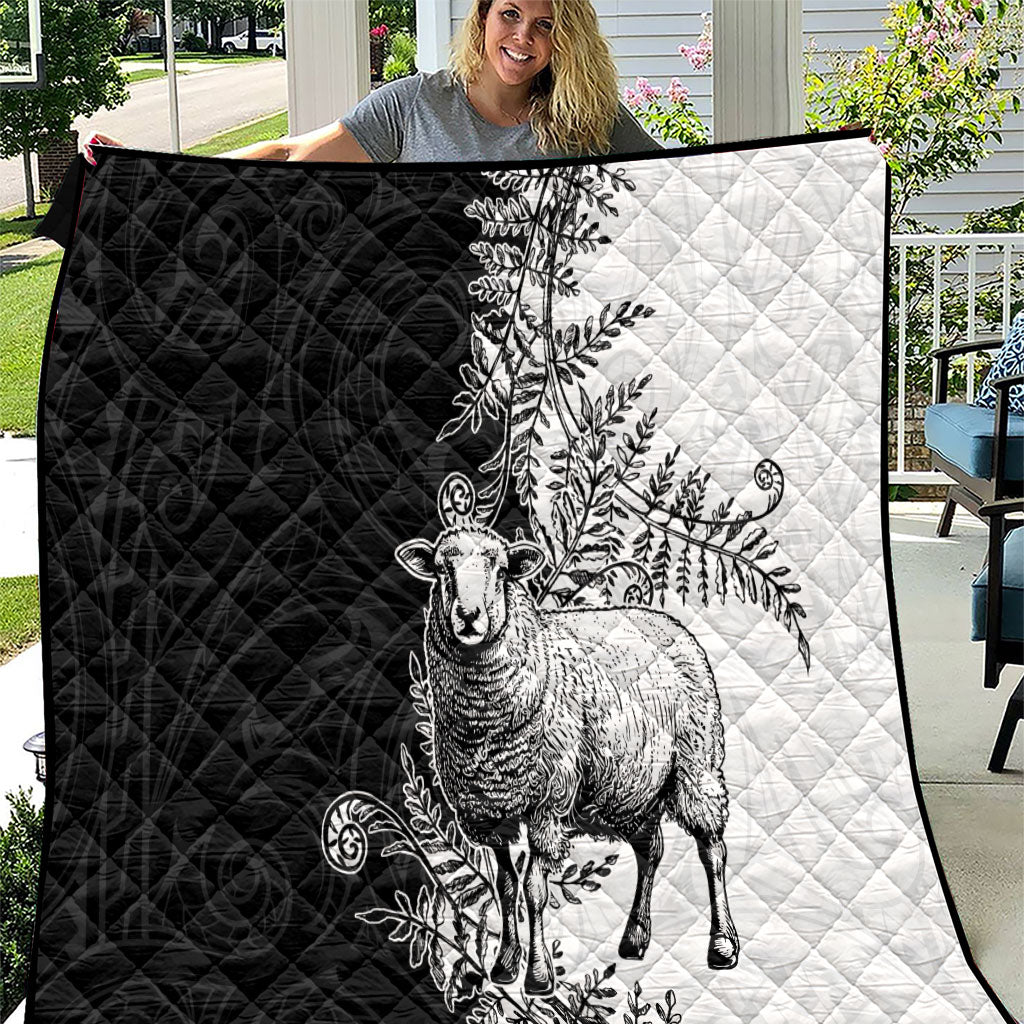 New Zealand Aotearoa Hipi Quilt Maori Pattern LT05 Black - Polynesian Pride