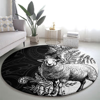 New Zealand Aotearoa Hipi Round Carpet Maori Pattern LT05 - Polynesian Pride