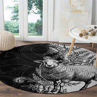 New Zealand Aotearoa Hipi Round Carpet Maori Pattern LT05 - Polynesian Pride