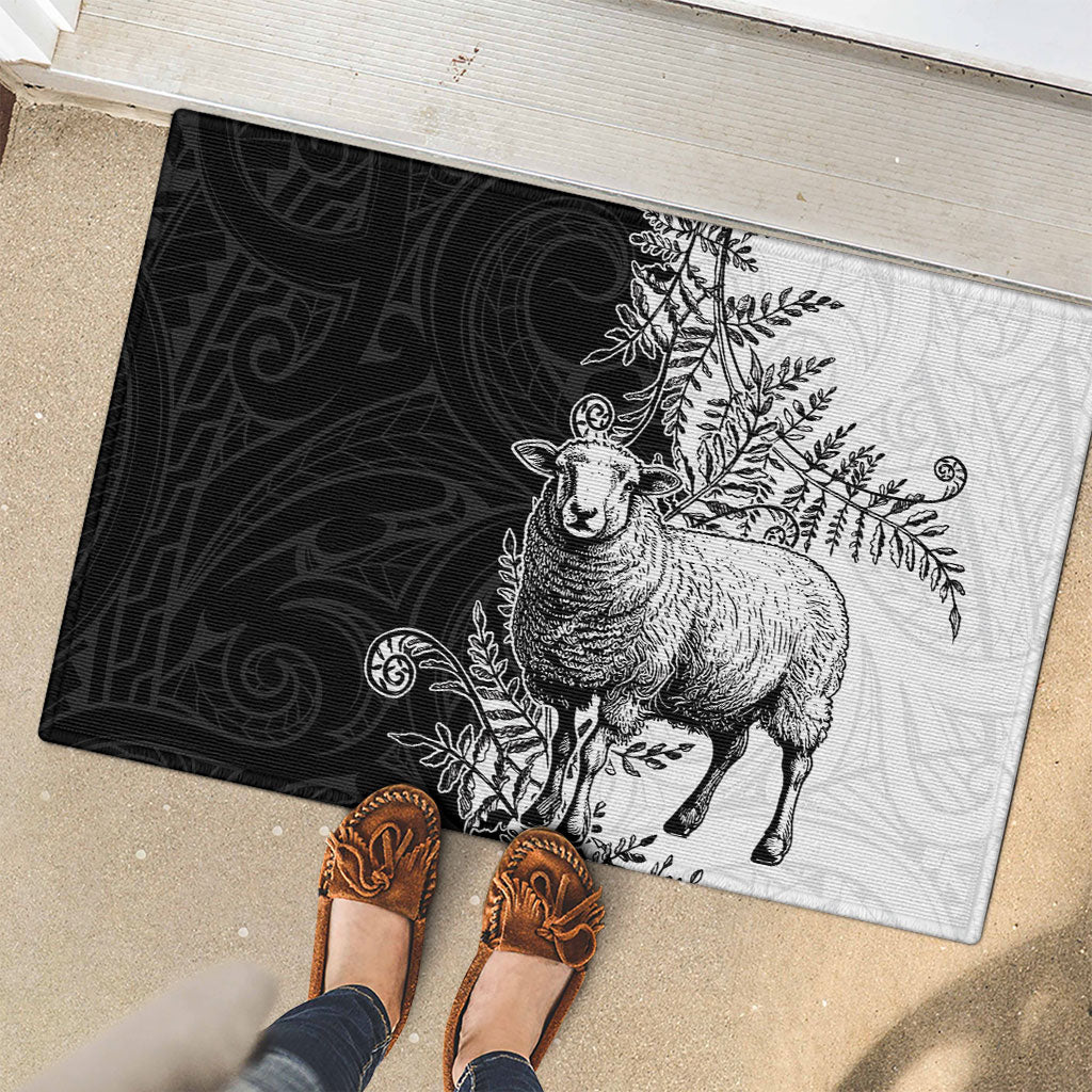 New Zealand Aotearoa Hipi Rubber Doormat Maori Pattern LT05 - Polynesian Pride
