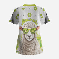 New Zealand Funny Woolly Kiwi Sheep Scrub Top LT05 - Polynesian Pride