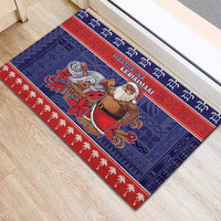 Samoa Christmas Rubber Doormat Samoan Santa Claus Manuia Le Kerisimasi LT05 - Polynesian Pride