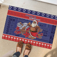 Samoa Christmas Rubber Doormat Samoan Santa Claus Manuia Le Kerisimasi LT05 - Polynesian Pride