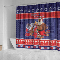 Samoa Christmas Shower Curtain Samoan Santa Claus Manuia Le Kerisimasi