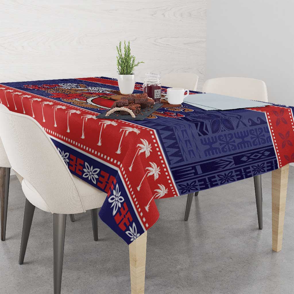 Samoa Christmas Tablecloth Samoan Santa Claus Manuia Le Kerisimasi