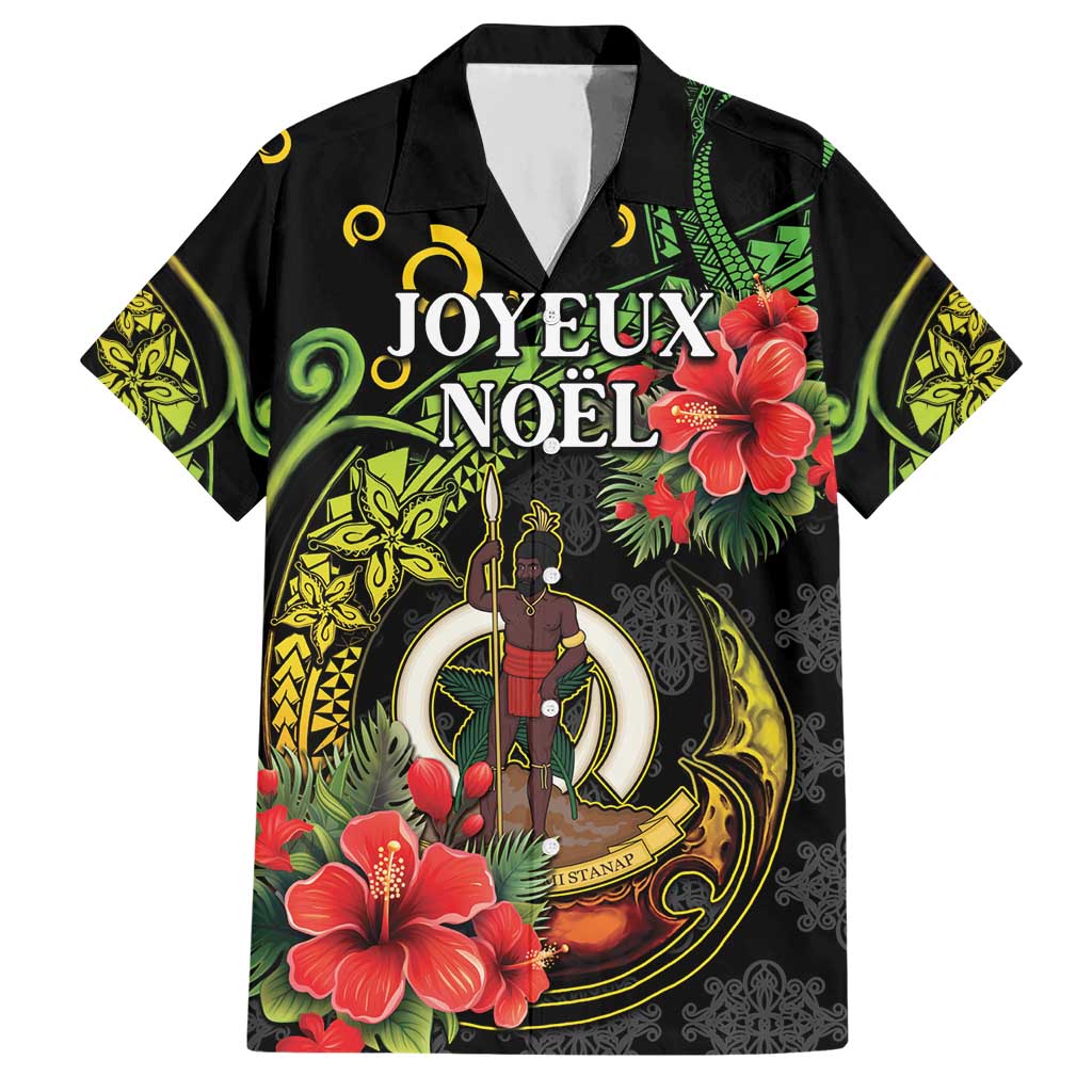 Love Vanuatu Christmas Hawaiian Shirt God Yumi Polynesian Tribal Pattern LT05 Black - Polynesian Pride