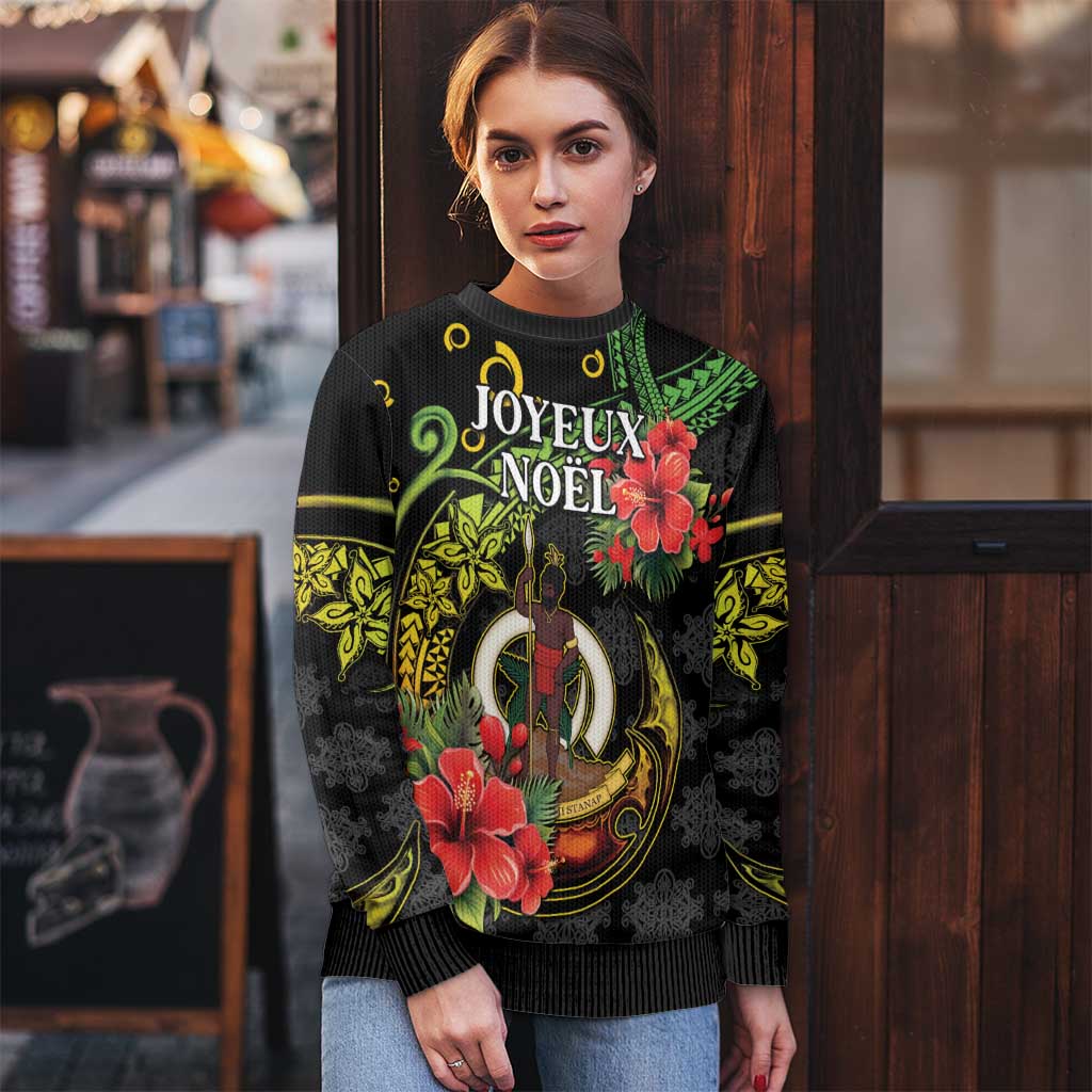Love Vanuatu Christmas Ugly Christmas Sweater God Yumi Polynesian Tribal Pattern