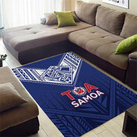 Super Toa Samoa Rugby Area Rug Warrior Spirit LT05