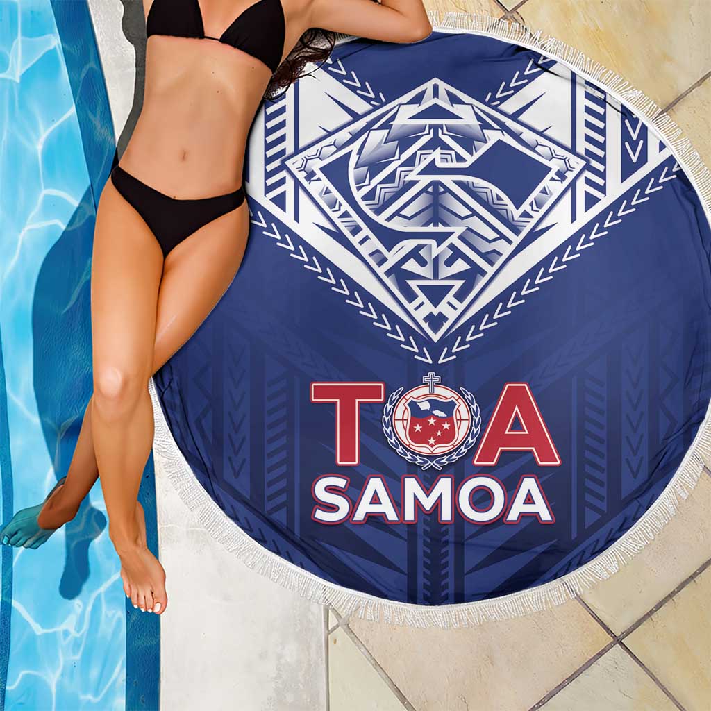 Super Toa Samoa Rugby Beach Blanket Warrior Spirit LT05