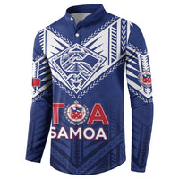 Super Toa Samoa Rugby Custom Button Sweatshirt Warrior Spirit LT05