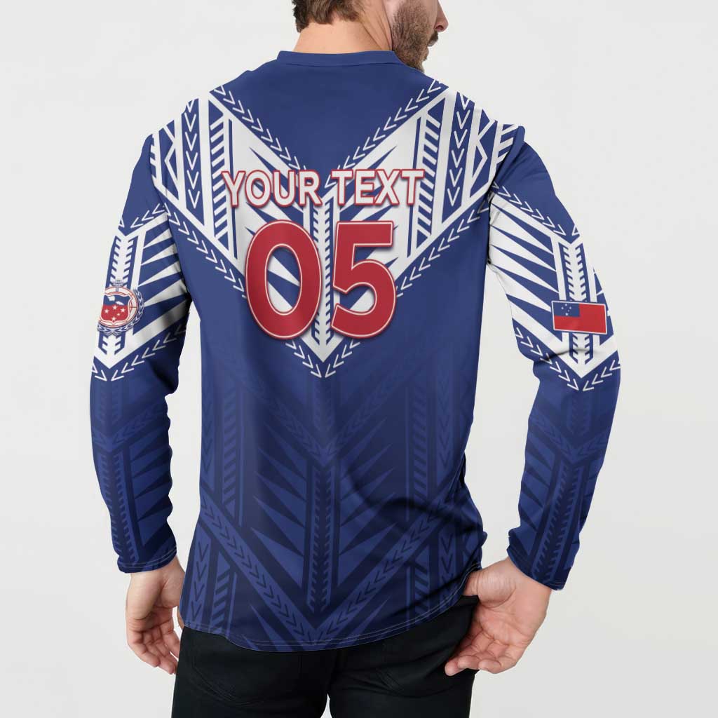 Super Toa Samoa Rugby Custom Button Sweatshirt Warrior Spirit LT05