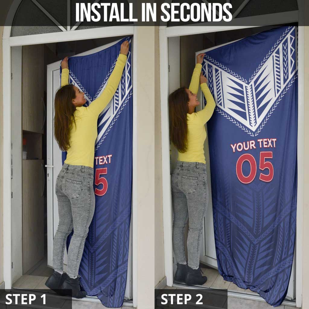 Super Toa Samoa Rugby Custom Door Cover Warrior Spirit LT05