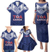 Super Toa Samoa Rugby Custom Family Matching Puletasi and Hawaiian Shirt Warrior Spirit LT05