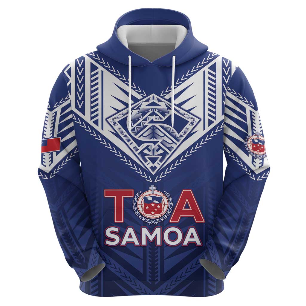 Super Toa Samoa Rugby Custom Hoodie Warrior Spirit LT05