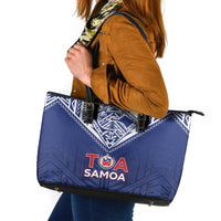 Super Toa Samoa Rugby Leather Tote Bag Warrior Spirit LT05