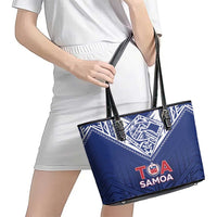 Super Toa Samoa Rugby Leather Tote Bag Warrior Spirit LT05