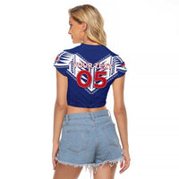 Super Toa Samoa Rugby Custom Raglan Cropped T Shirt Warrior Spirit LT05