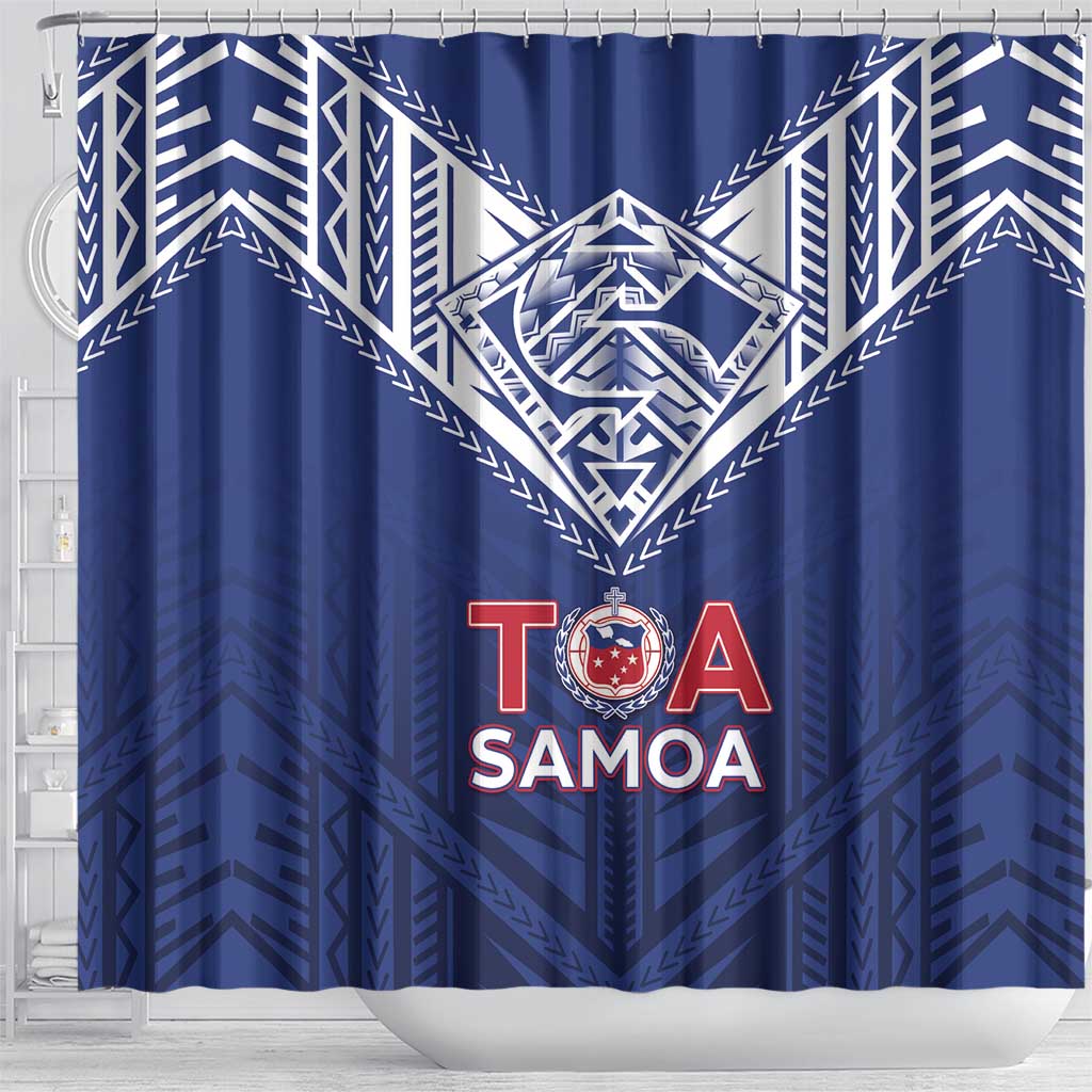 Super Toa Samoa Rugby Shower Curtain Warrior Spirit LT05