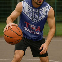 Super Toa Samoa Rugby Custom Sleeveless Hoodie Warrior Spirit LT05