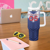 Super Toa Samoa Rugby Custom Tumbler With Handle Warrior Spirit LT05