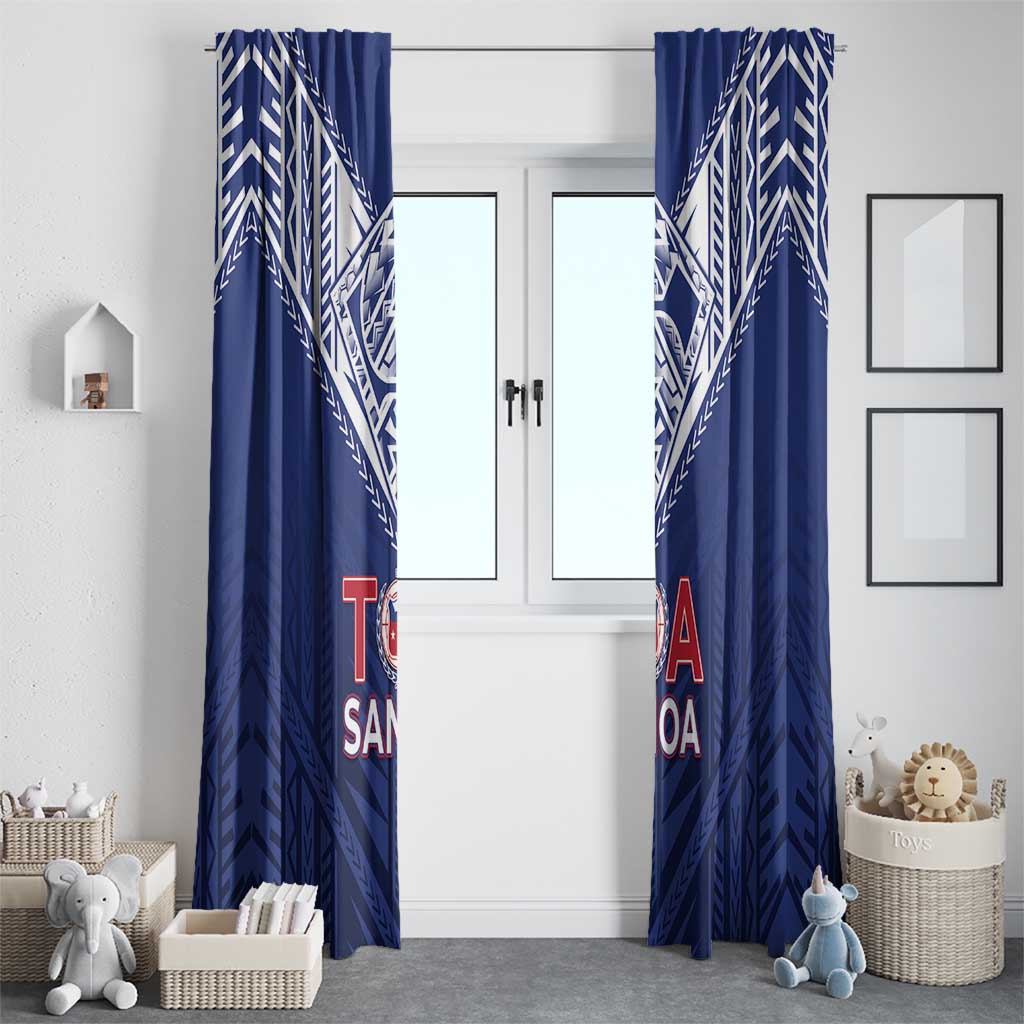 Super Toa Samoa Rugby Window Curtain Warrior Spirit LT05