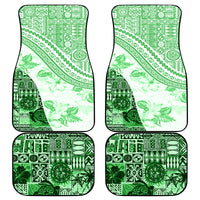 Hawaiian Tapa Car Mats Traditional Vintage Pattern Green LT05 Green - Polynesian Pride