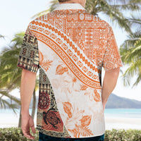 Hawaiian Tapa Hawaiian Shirt Traditional Vintage Pattern Orange LT05 - Polynesian Pride