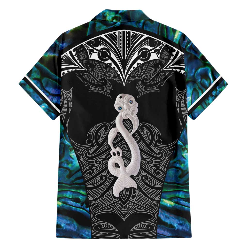 New Zealand Aotearoa Hawaiian Shirt Maori Taniwha Paua Shell