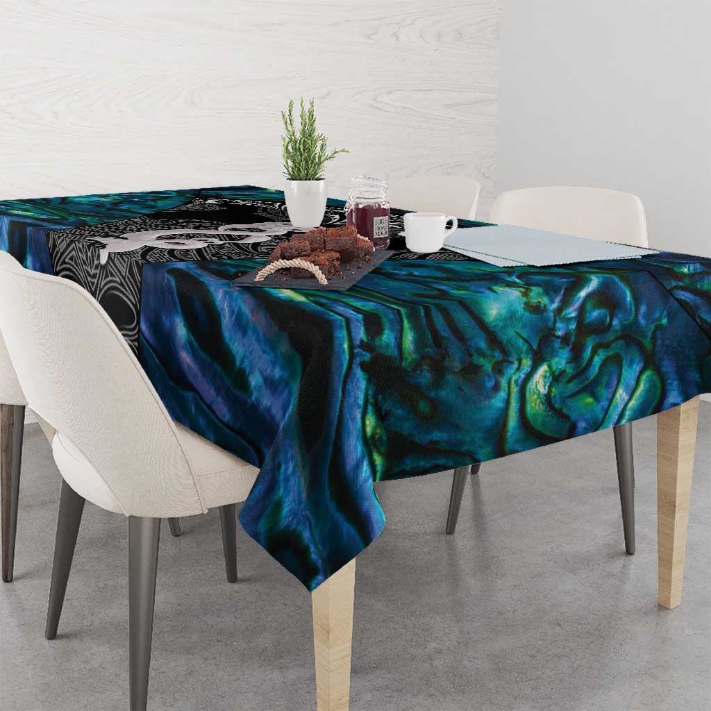 New Zealand Aotearoa Tablecloth Maori Taniwha Paua Shell