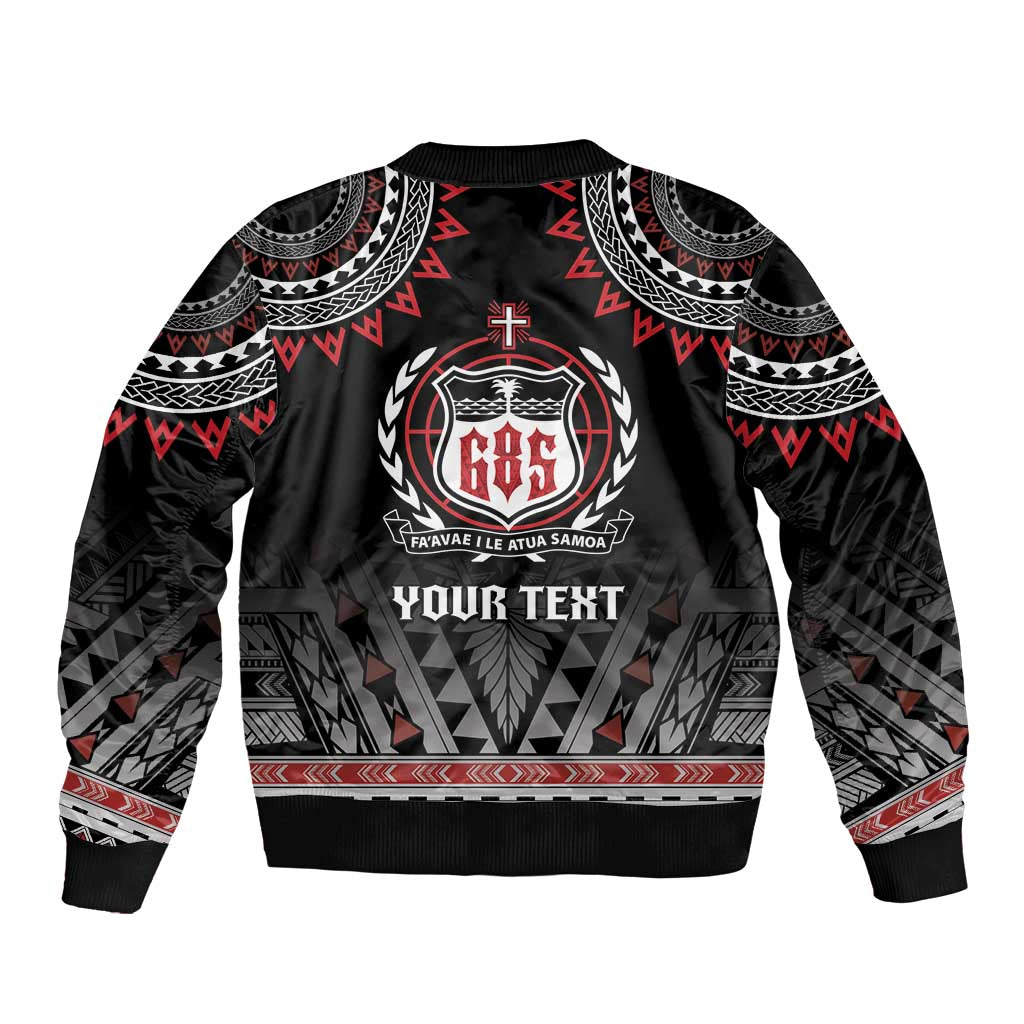 Personalised Samoa Black Saturday Bomber Jacket Samoa For Samoans