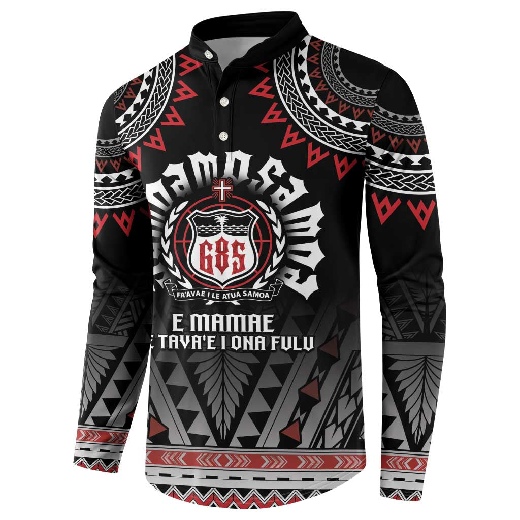 Personalised Samoa Black Saturday Button Sweatshirt Samoa For Samoans