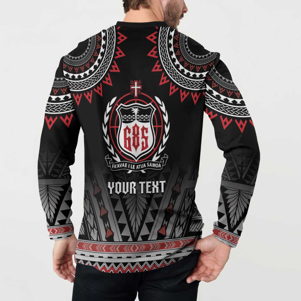 Personalised Samoa Black Saturday Button Sweatshirt Samoa For Samoans