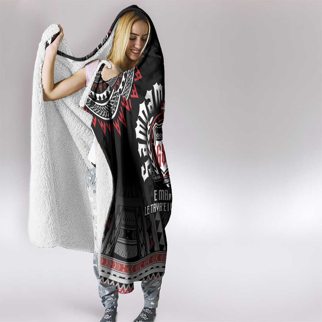 Samoa Black Saturday Hooded Blanket Samoa For Samoans LT05 - Polynesian Pride