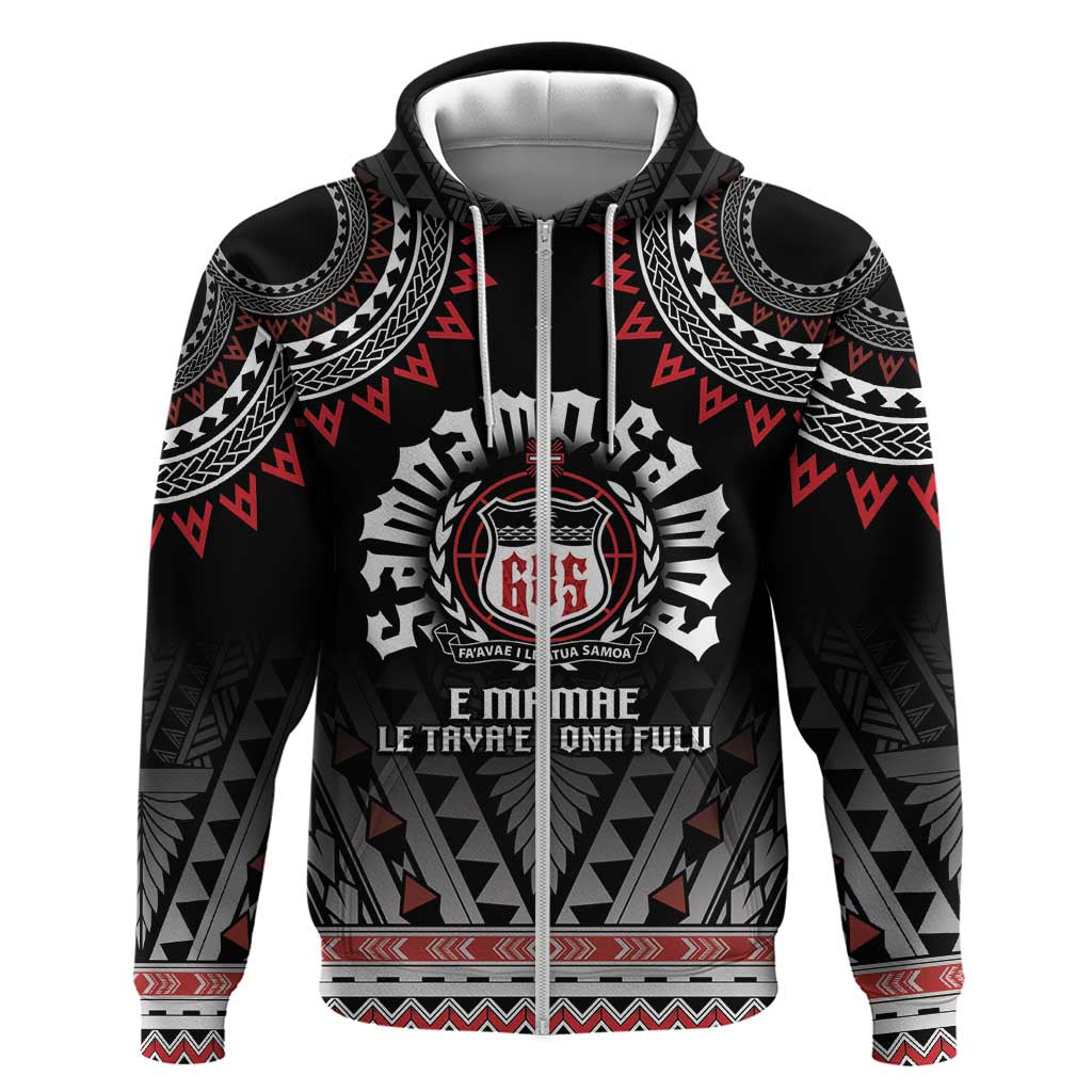 Personalised Samoa Black Saturday Hoodie Samoa For Samoans LT05 Zip Hoodie Black - Polynesian Pride