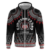 Personalised Samoa Black Saturday Hoodie Samoa For Samoans LT05 Zip Hoodie Black - Polynesian Pride