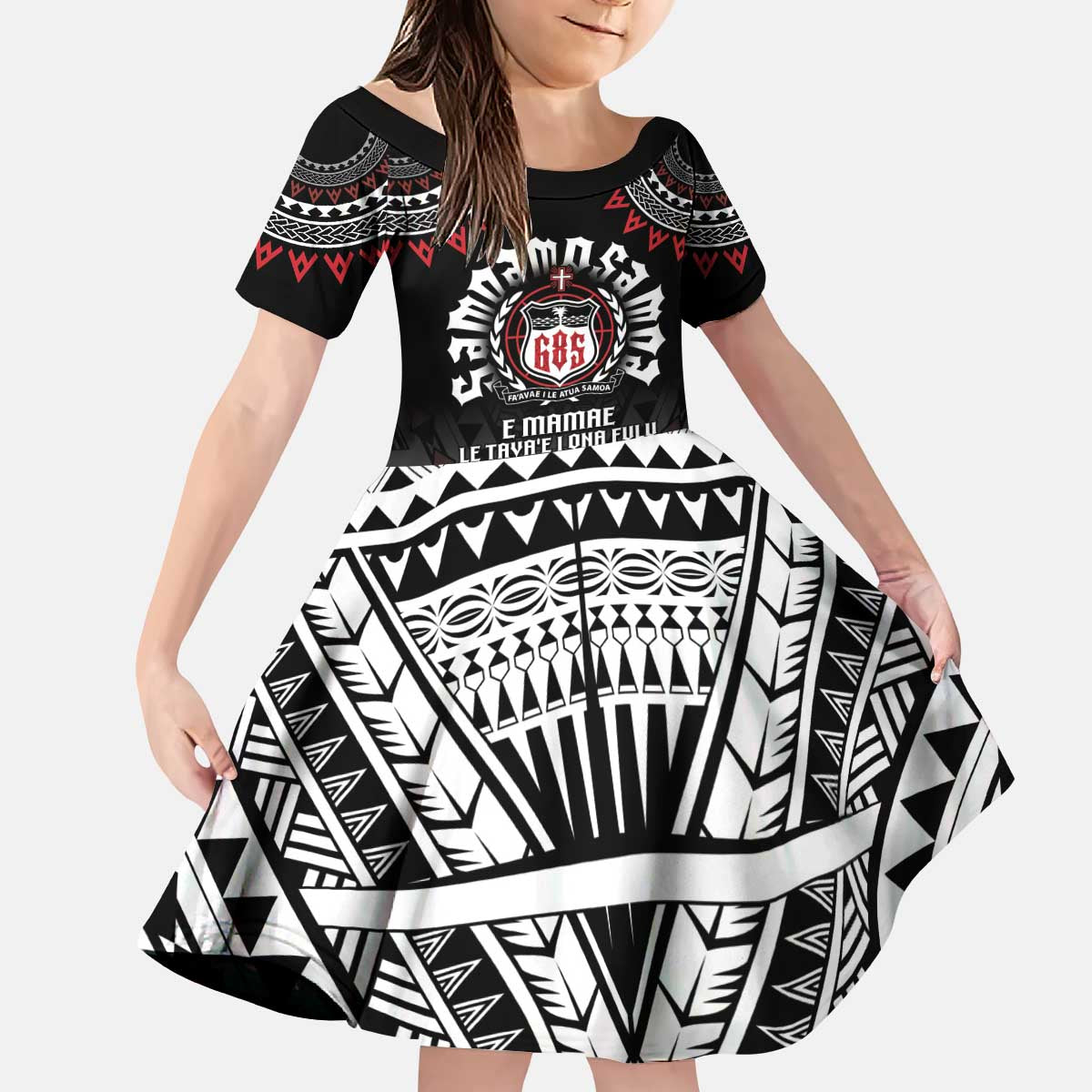 Personalised Samoa Black Saturday Kid Short Sleeve Dress Samoa For Samoans LT05 KID Black - Polynesian Pride