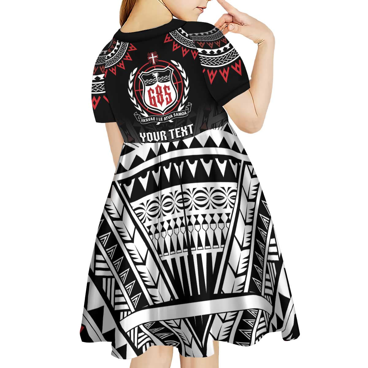 Personalised Samoa Black Saturday Kid Short Sleeve Dress Samoa For Samoans LT05 - Polynesian Pride