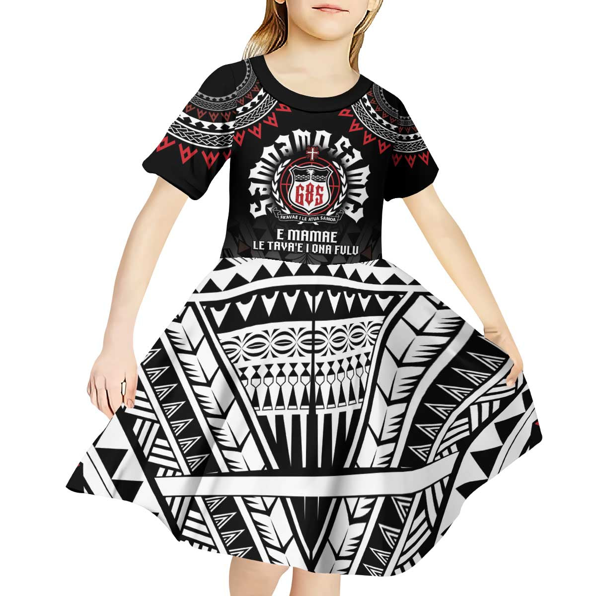 Personalised Samoa Black Saturday Kid Short Sleeve Dress Samoa For Samoans LT05 - Polynesian Pride