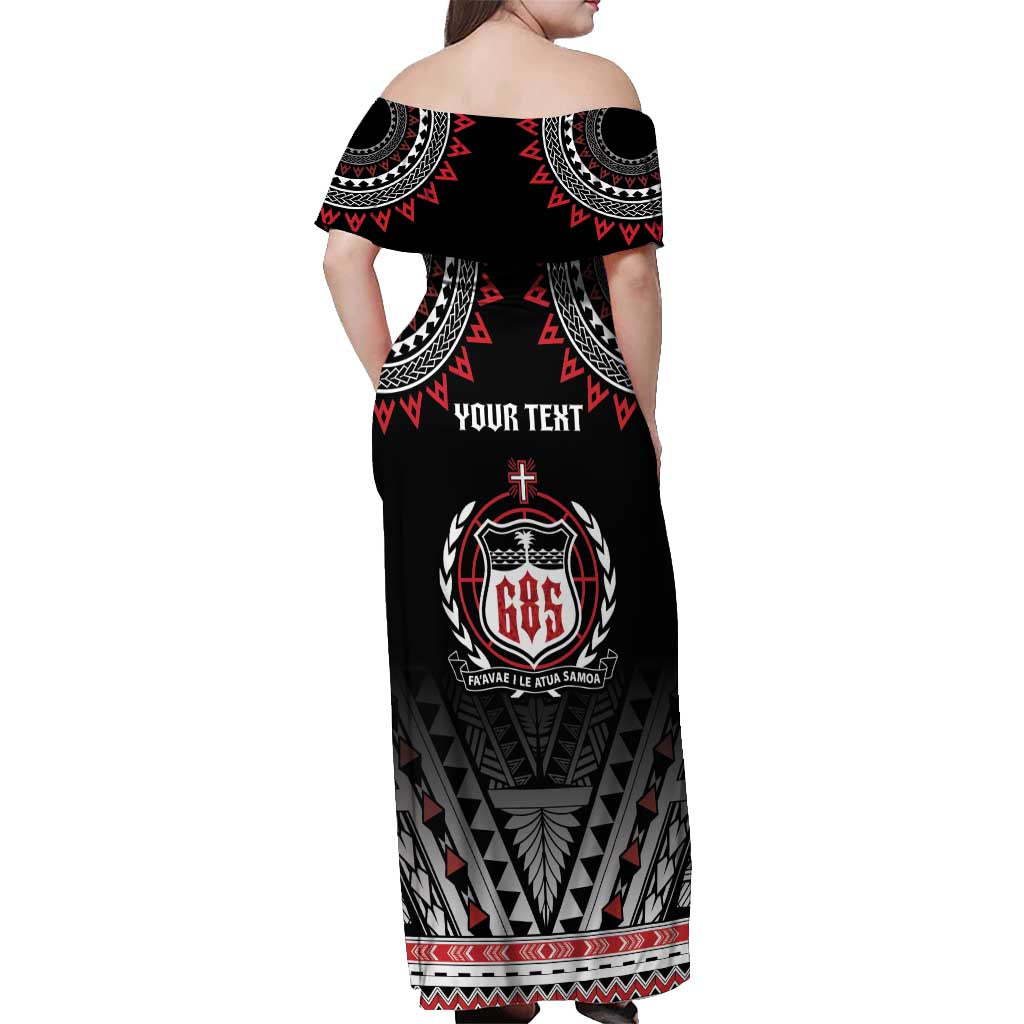 Personalised Samoa Black Saturday Off Shoulder Maxi Dress Samoa For Samoans LT05 - Polynesian Pride