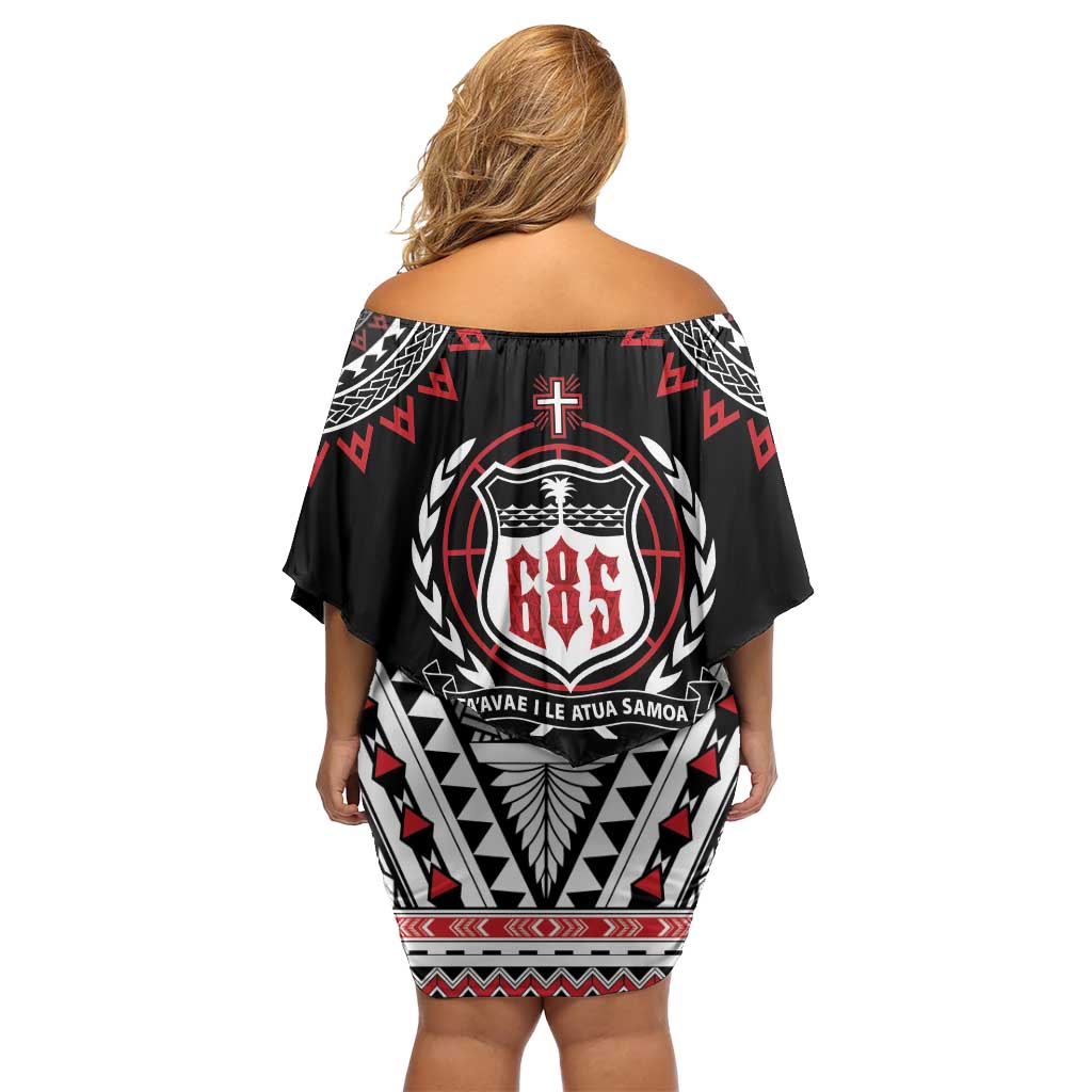 Personalised Samoa Black Saturday Off Shoulder Short Dress Samoa For Samoans LT05 - Polynesian Pride