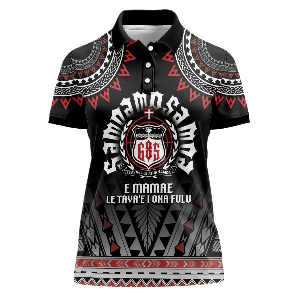 Personalised Samoa Black Saturday Women Polo Shirt Samoa For Samoans