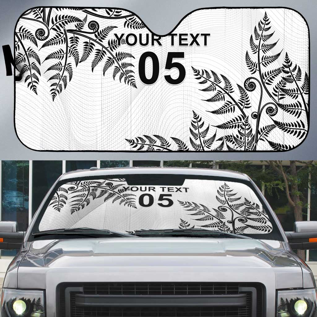 Custom New Zealand Football Auto Sun Shade Aotearoa Pride LT05 White - Polynesian Pride