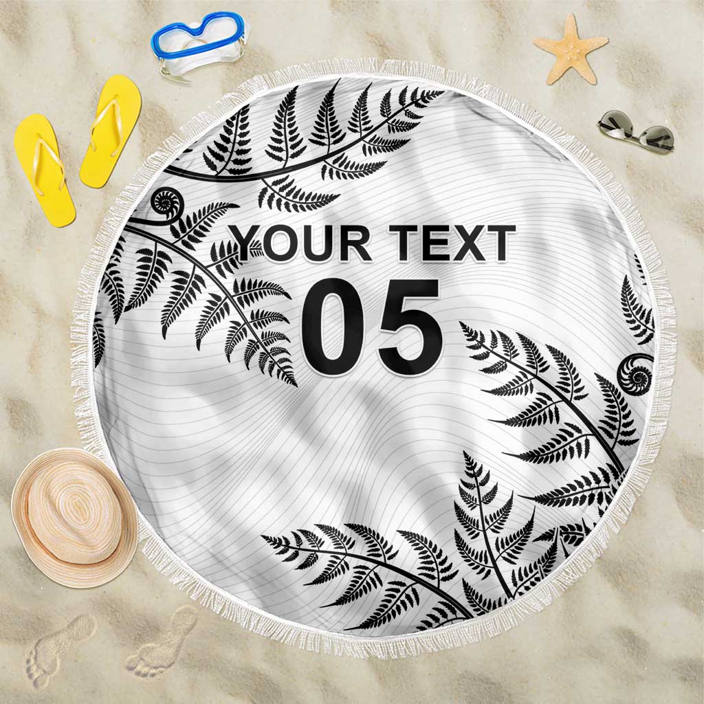 Custom New Zealand Football Beach Blanket Aotearoa Pride LT05 One Size 150cm White - Polynesian Pride