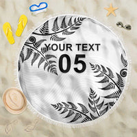Custom New Zealand Football Beach Blanket Aotearoa Pride LT05 One Size 150cm White - Polynesian Pride