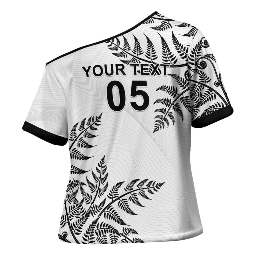 Custom New Zealand Football Cross Shoulder Shirt Aotearoa Pride - Polynesian Pride