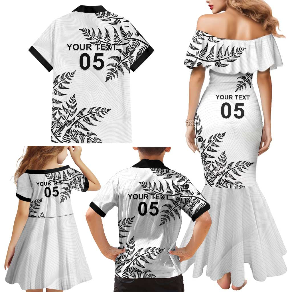 Custom New Zealand Football Family Matching Mermaid Dress and Hawaiian Shirt Aotearoa Pride - Polynesian Pride