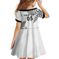 Custom New Zealand Football Family Matching Off Shoulder Short Dress and Hawaiian Shirt Aotearoa Pride - Polynesian Pride